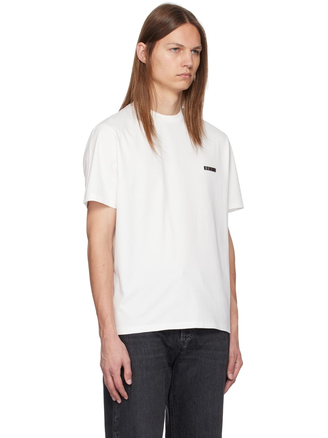 White Signature Stripe Logo T-Shirt - 2