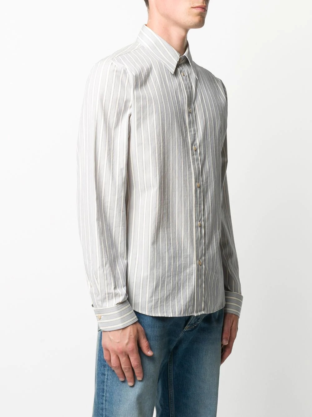 striped long-sleeved shirt - 3