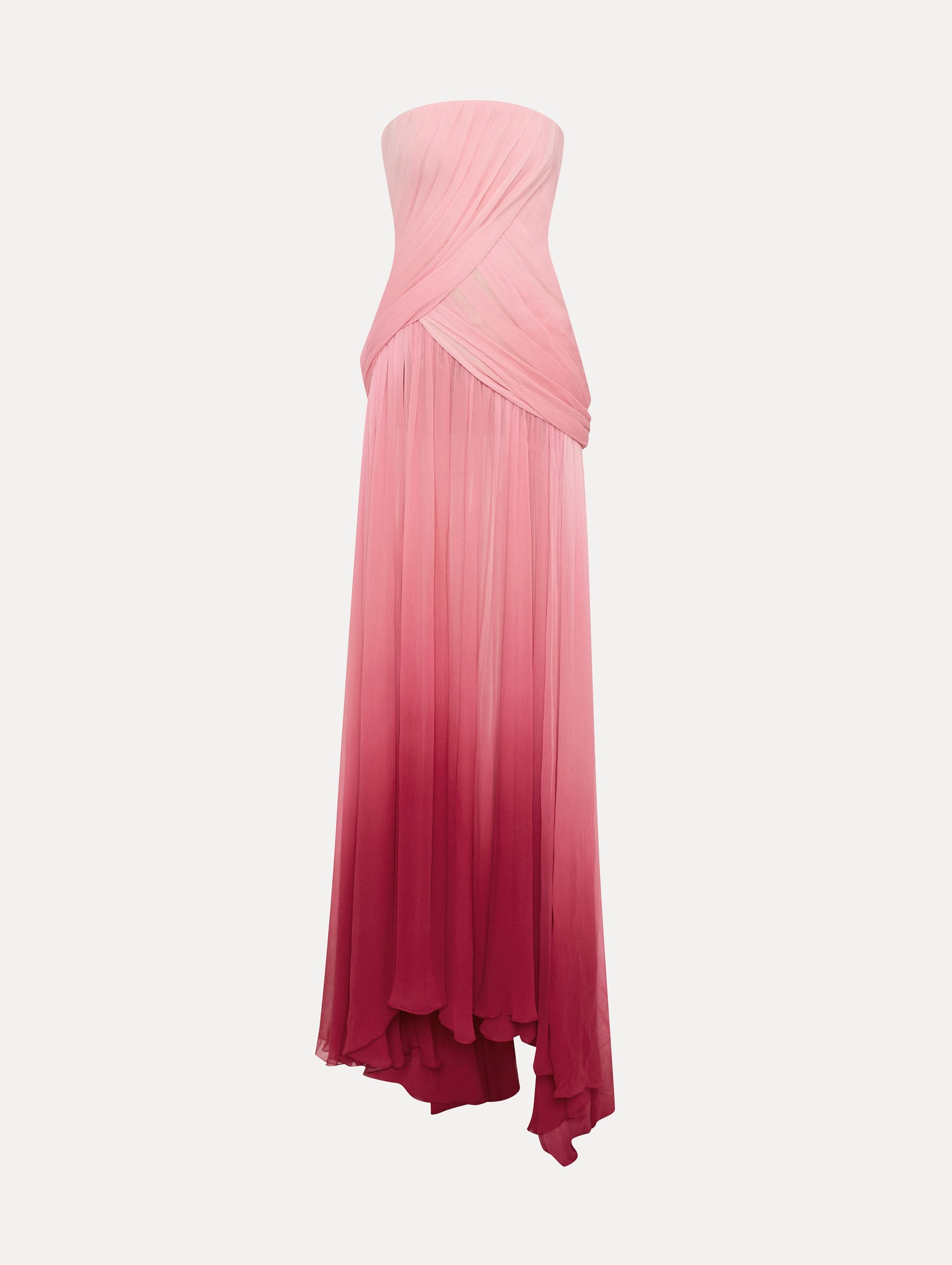 white christmas dresses Multi-Color Ombre Chiffon V-Neck Maxi Dress – PinkBlush main image 1
