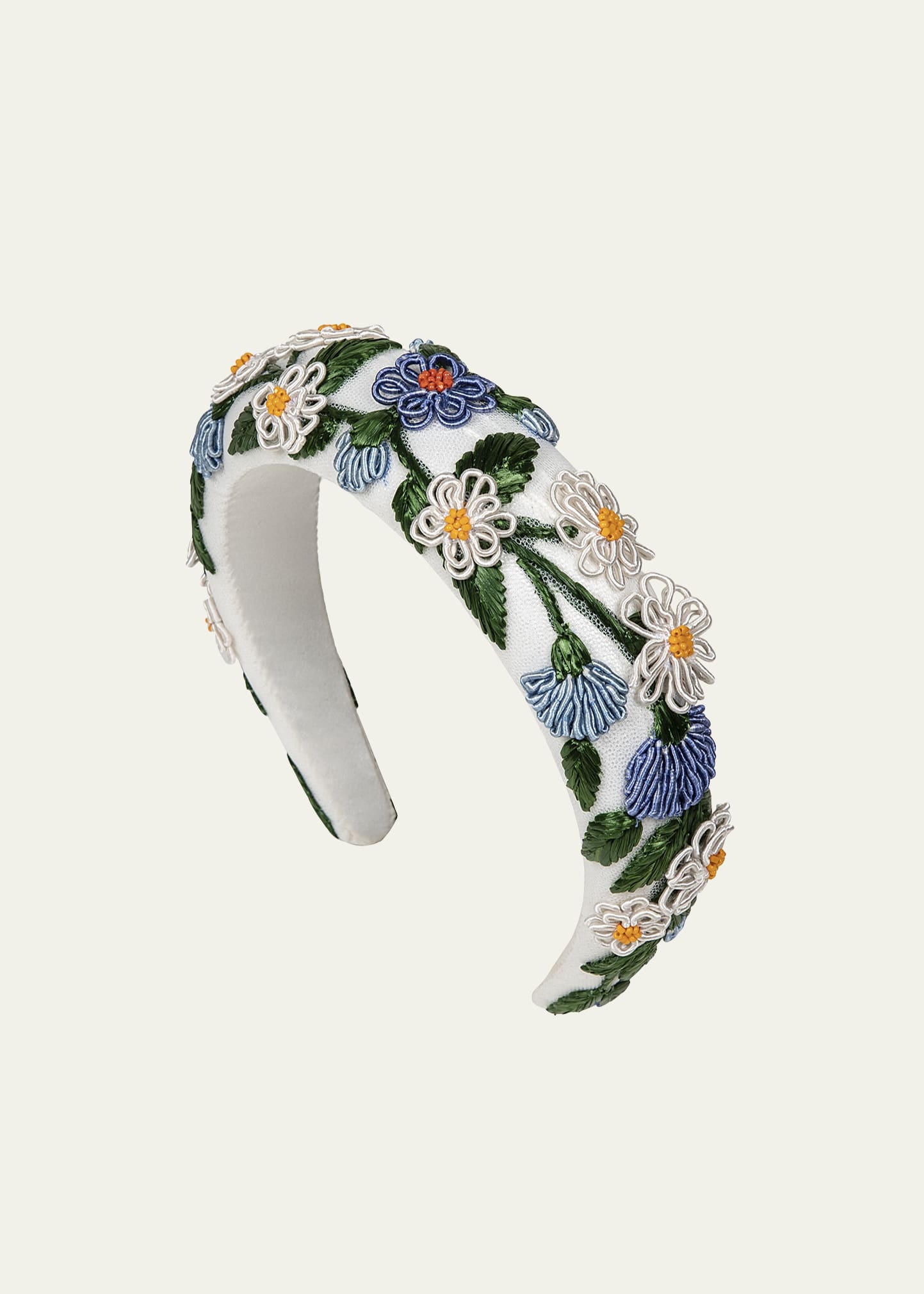 Mariana Voilette Headband w/ Floral Applique Details - 1