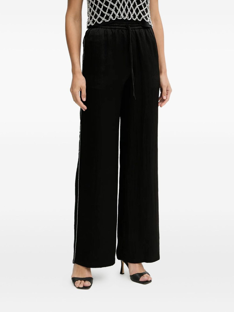 side-stripe satin trousers 1