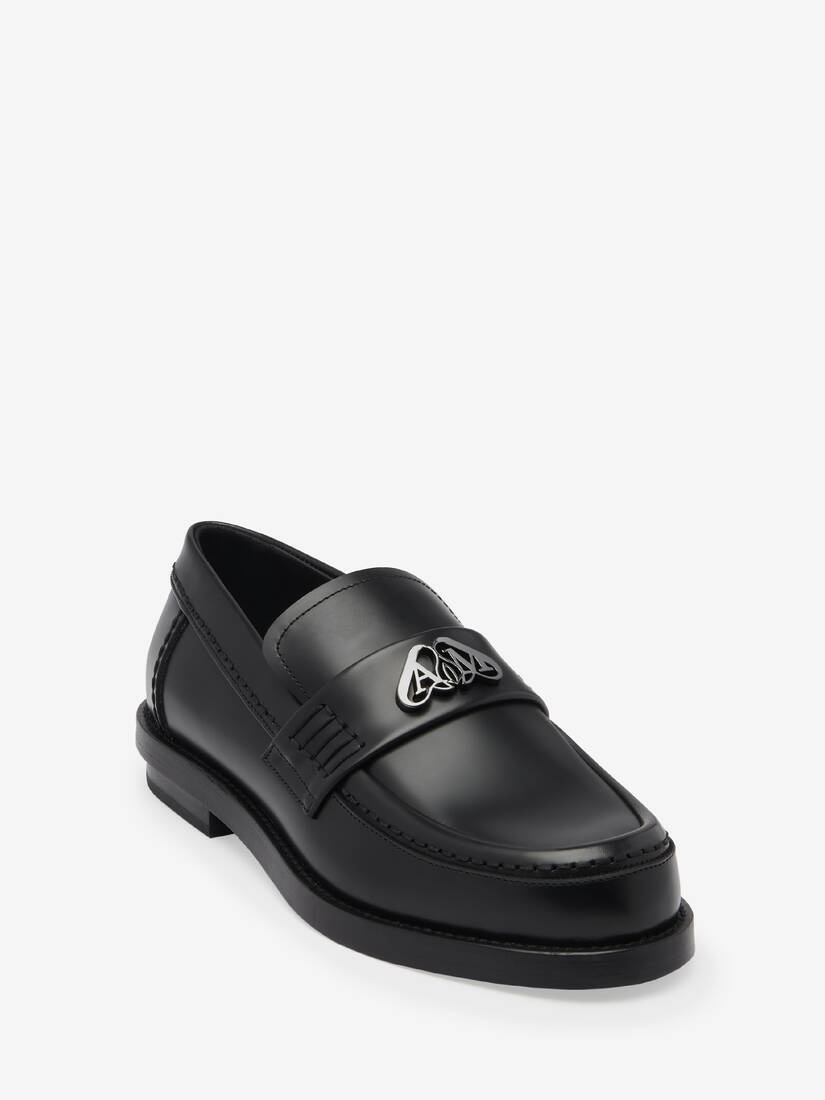 Women's Seal Loafer in Black/silver - 5