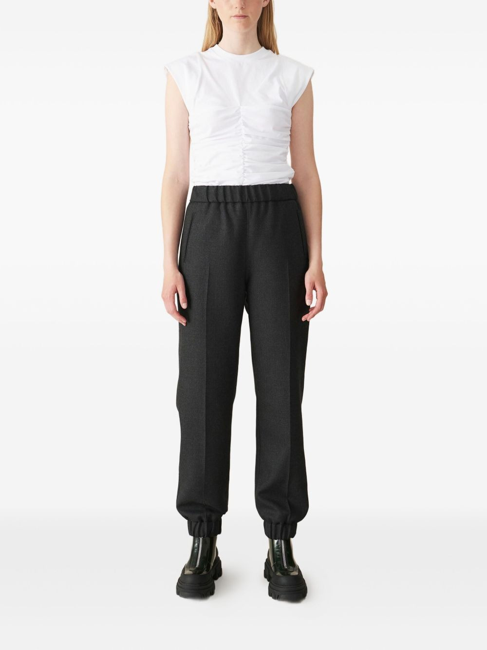 elasticated-waistband trousers - 2