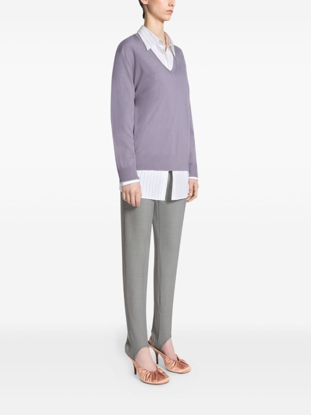 V-neck merino wool sweater - 3