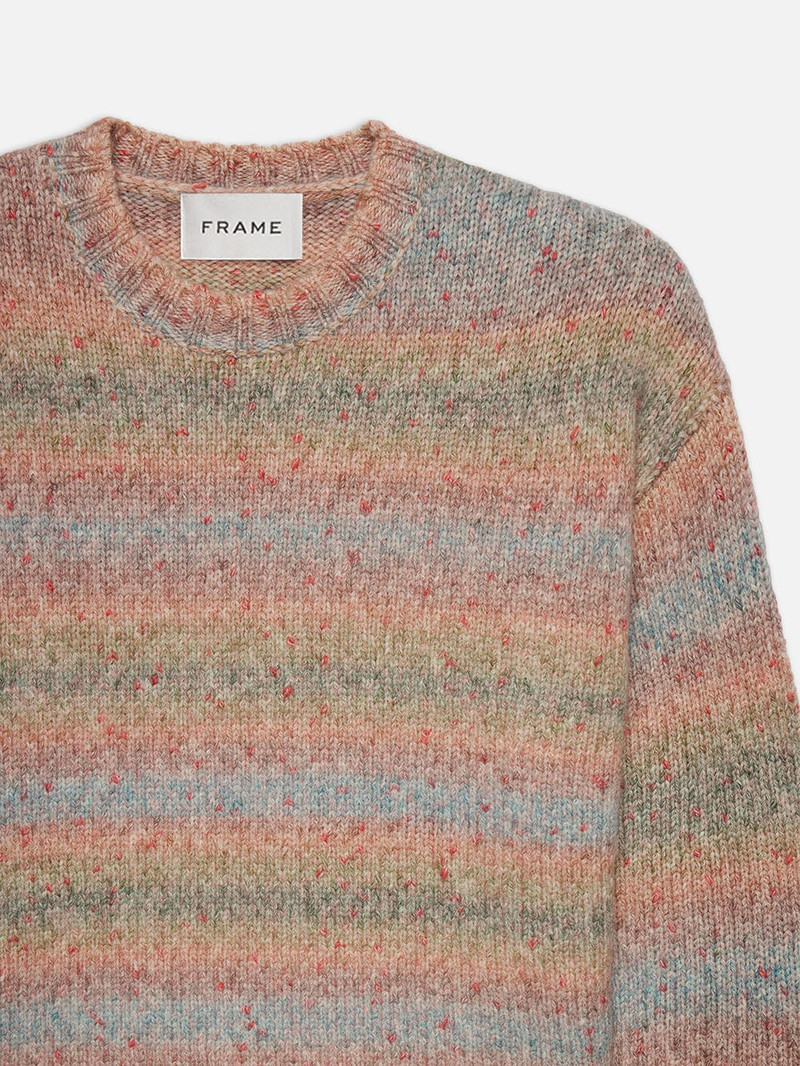 FRAME Brushed Tweed Sweater in Soft Lavender Multi outlook