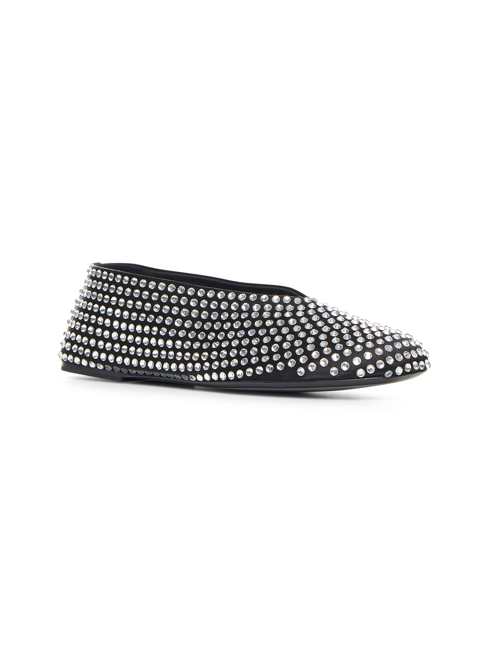 Black crystal-embellished Marcy ballet flats - 2