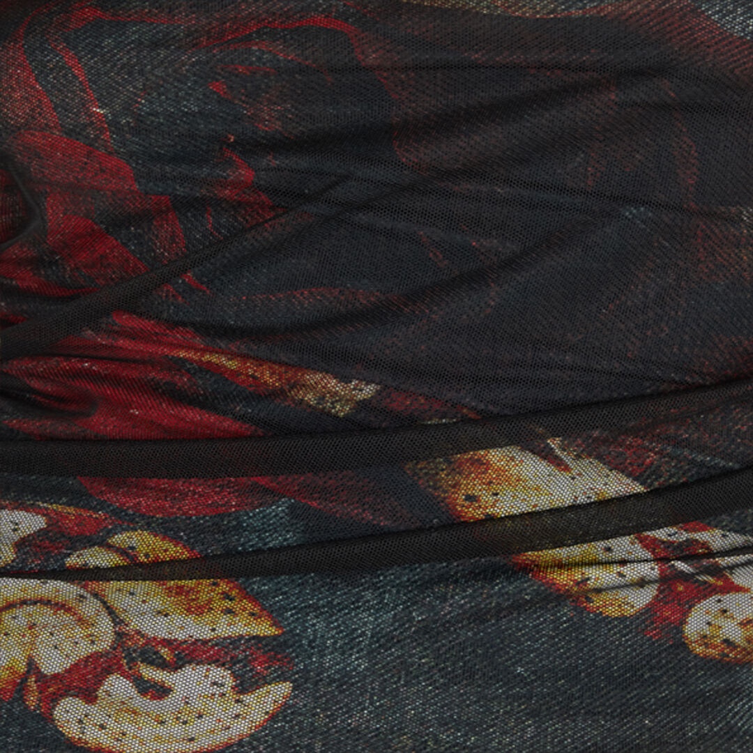 One-Sleeve Sweater With Rose And Snake - 5