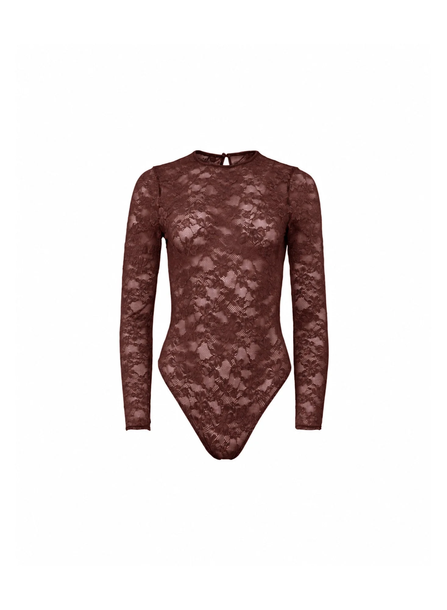 Le Stretch Lace Long Sleeve Bodysuit - 1