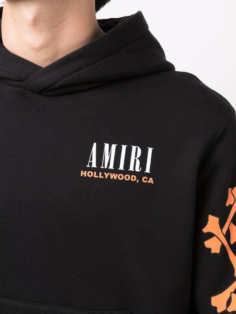 Bones logo-print hoodie - 5