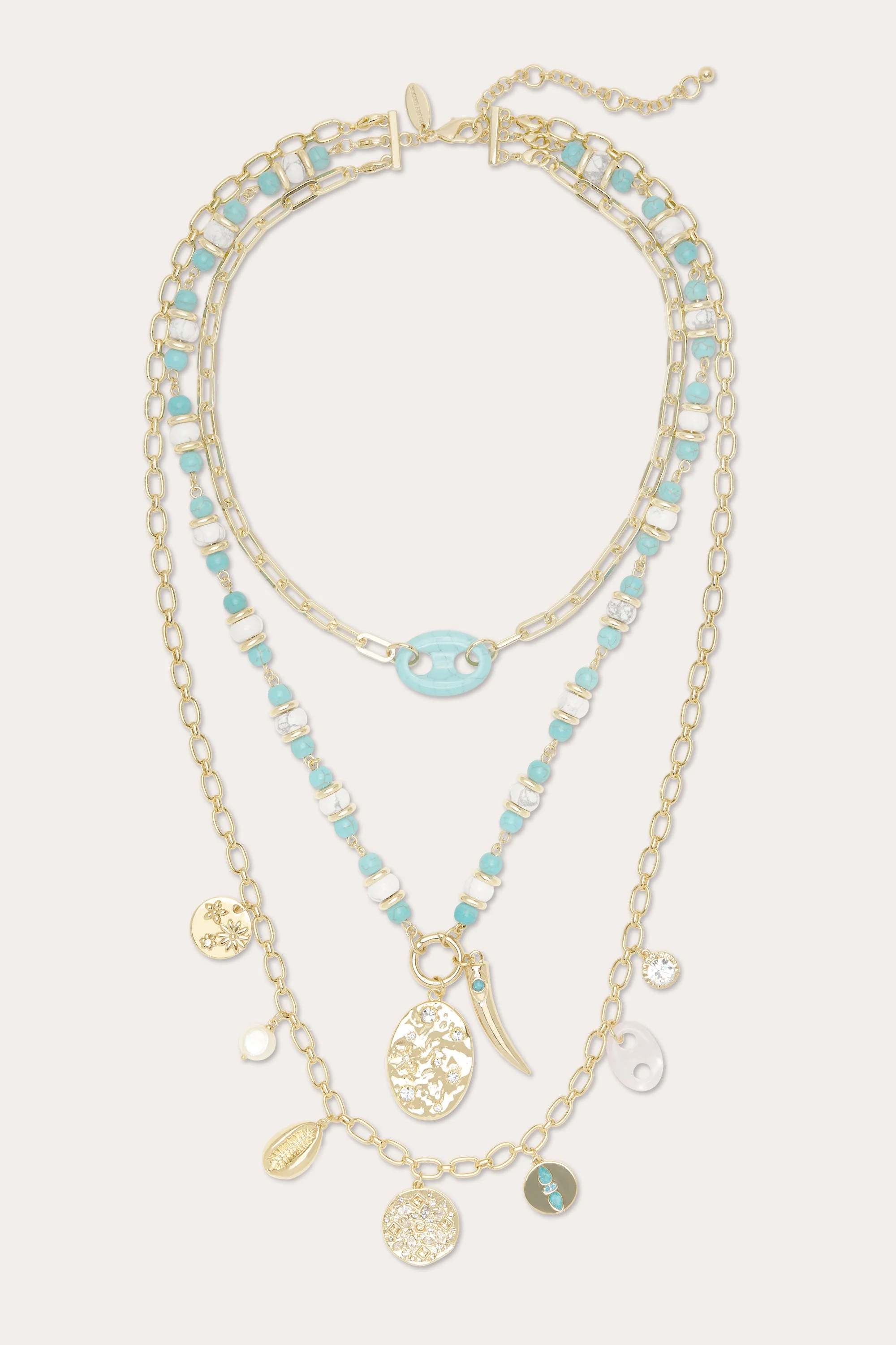 Arianna Layered Charm Necklace - 1