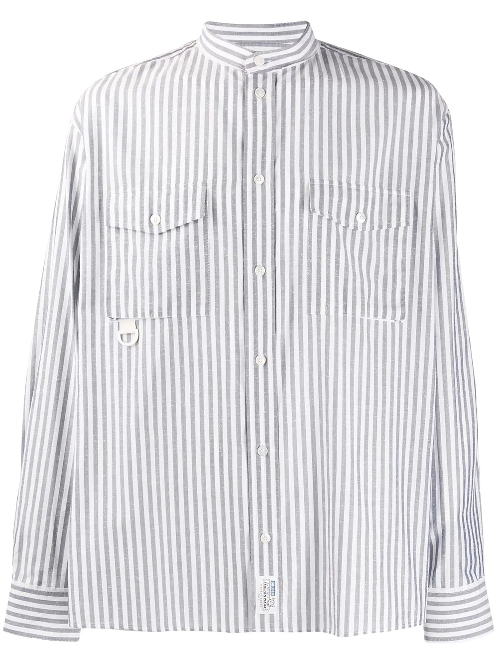 striped button-up shirt - 1