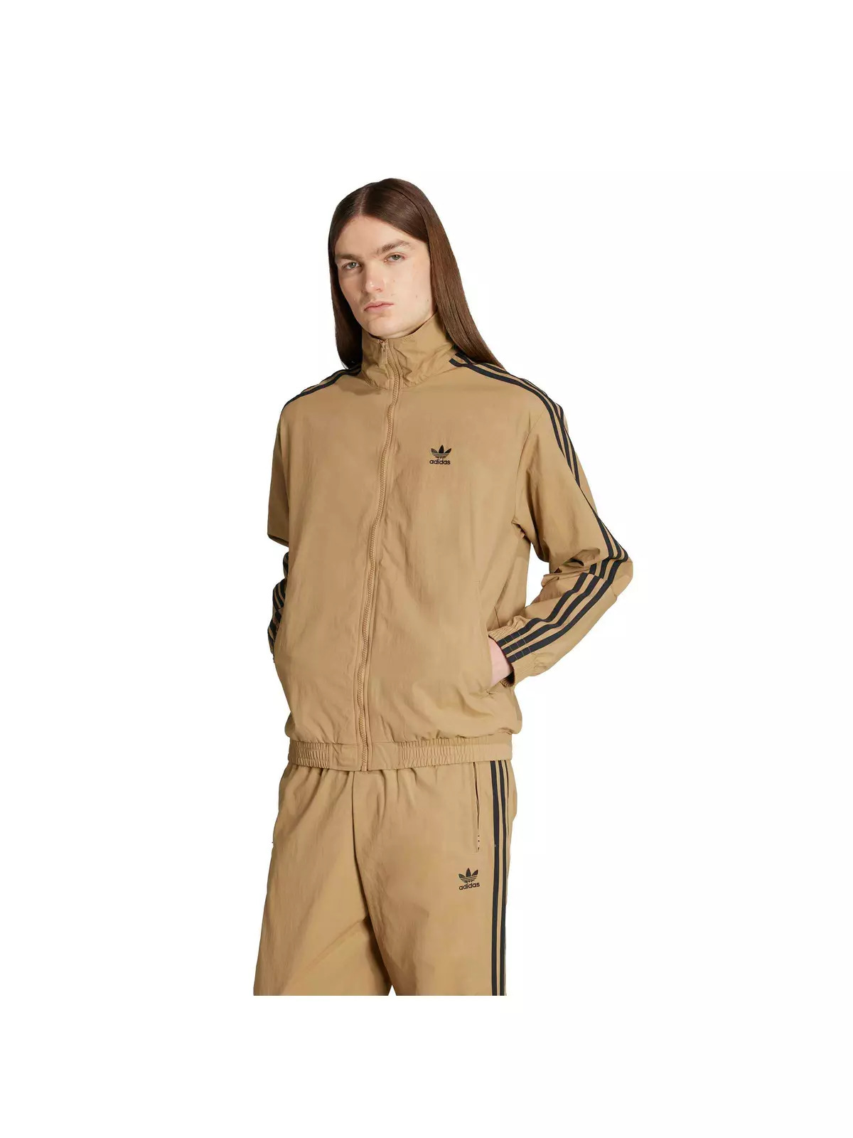 Originals Men's Adicolor Woven Firebird Track Top -Beige - 1