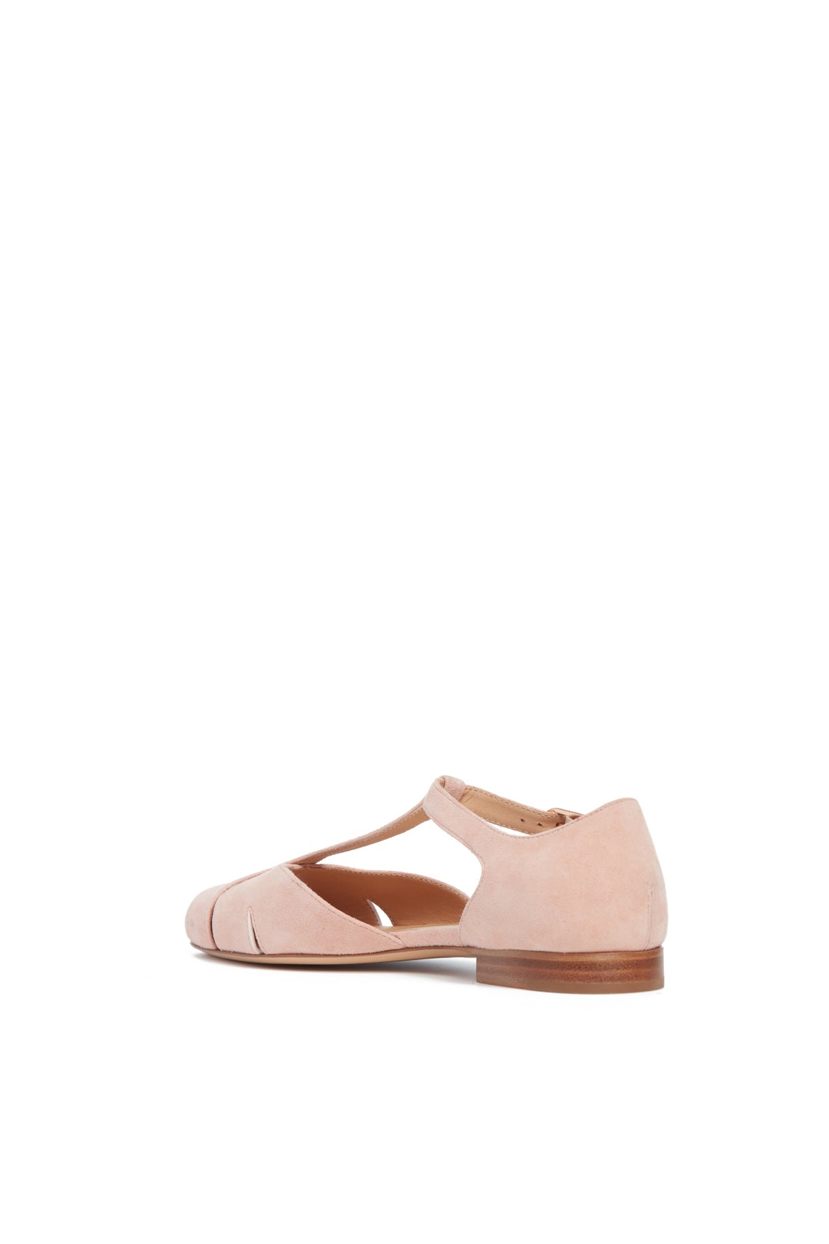 Harlow Ballerina Flat in Blush Suede - 3