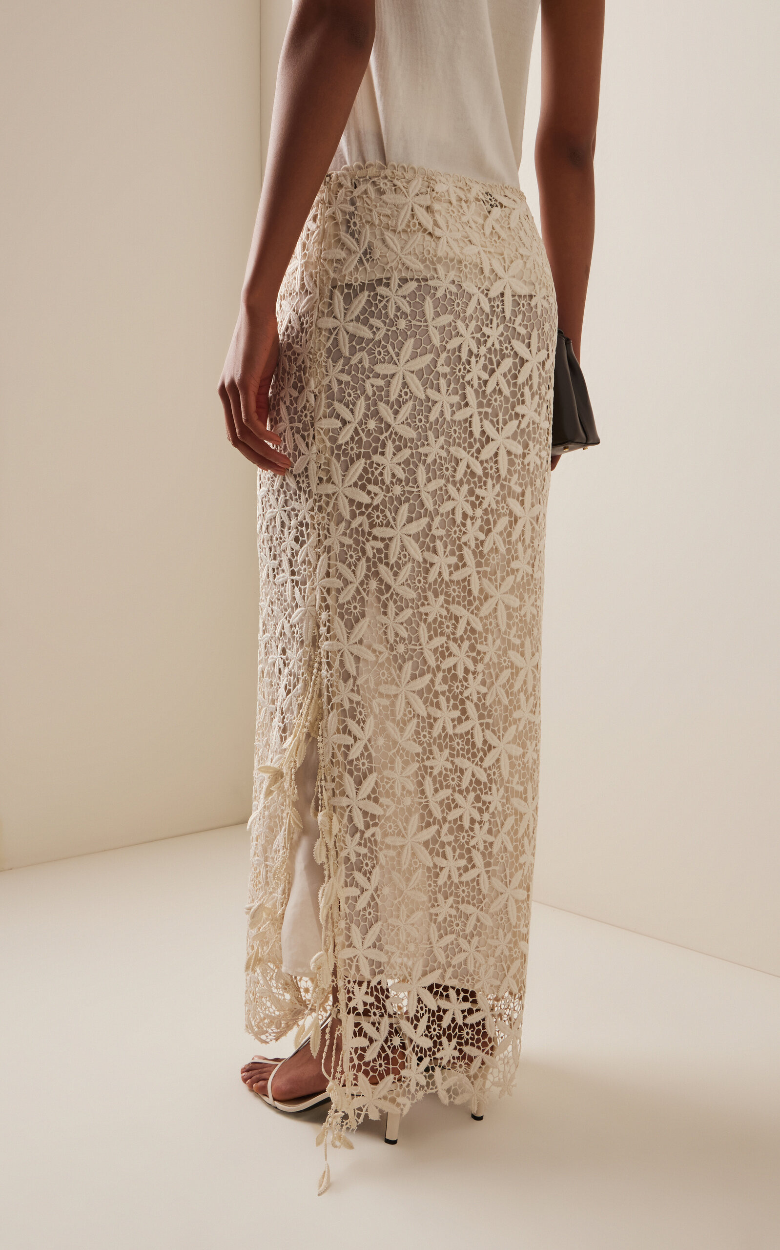 Lace Maxi Skirt ivory - 4