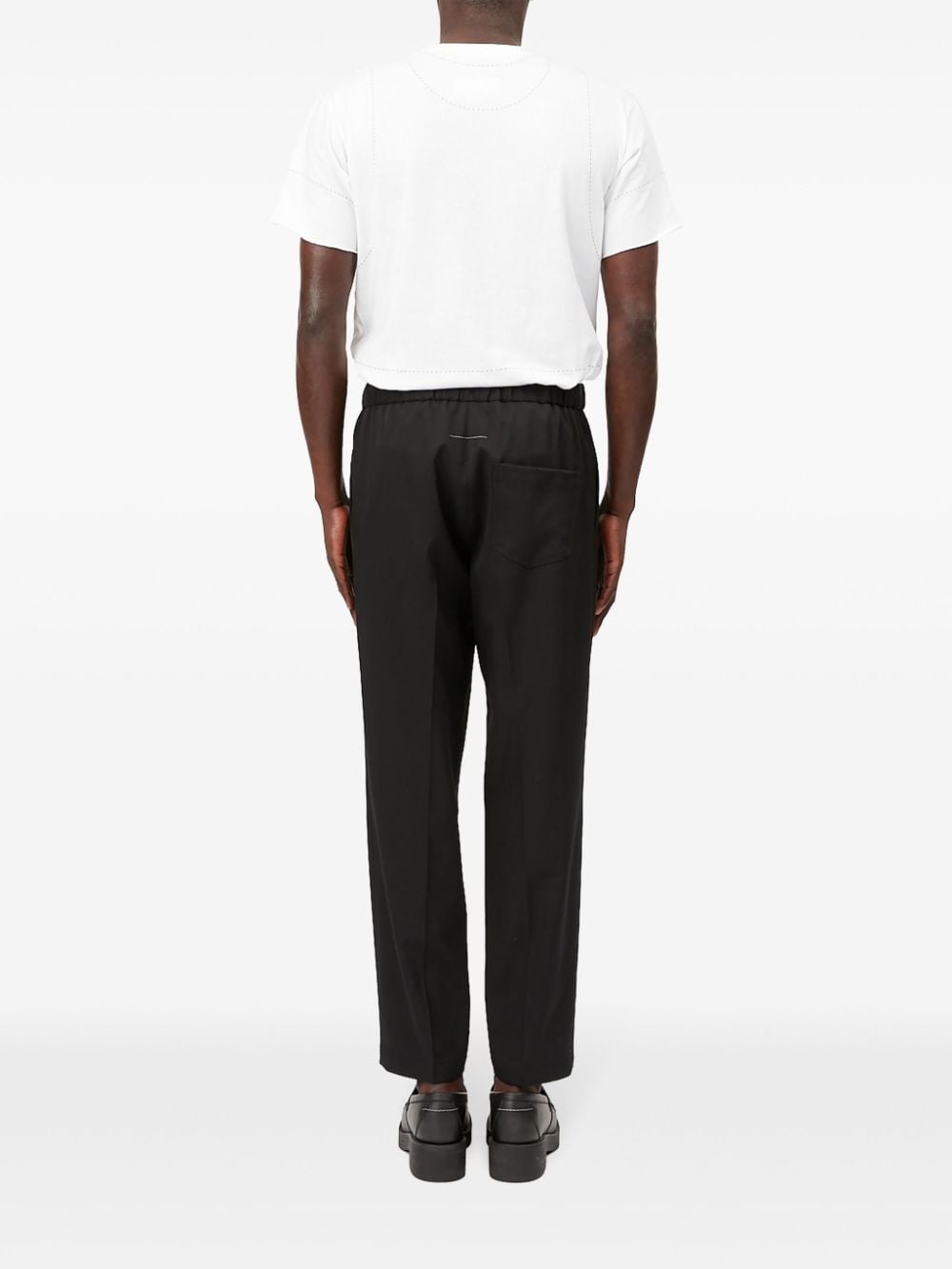 tailored drawstring-waist trousers - 4