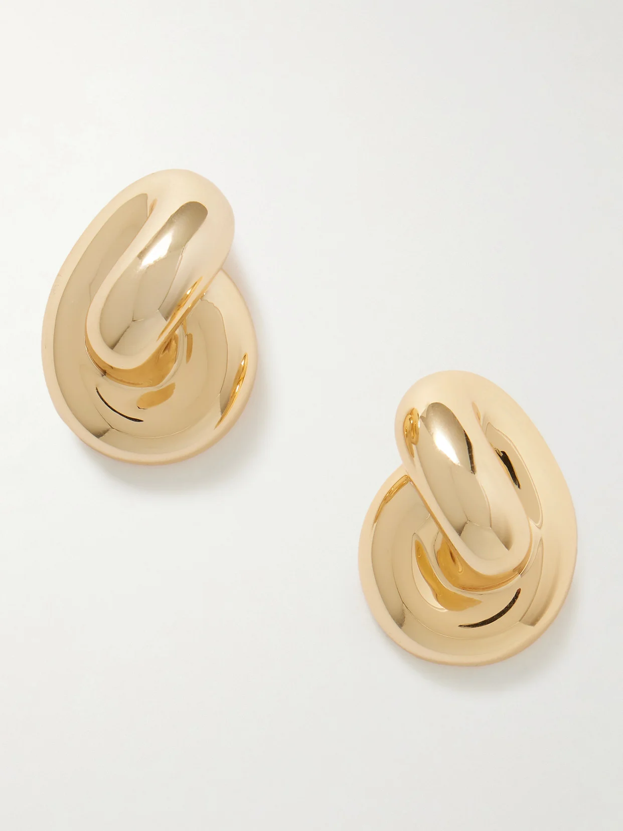 Knot Gold-plated Earrings - 1