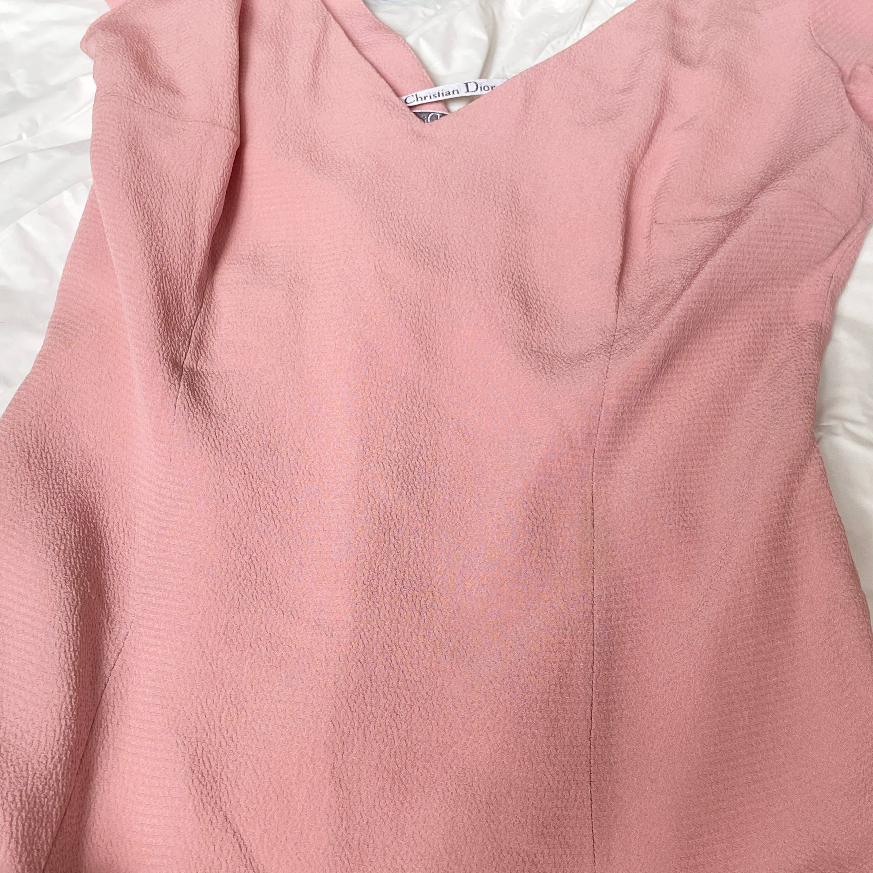 Christian dior Galliano ss99 plunging back pop pink dress - 6