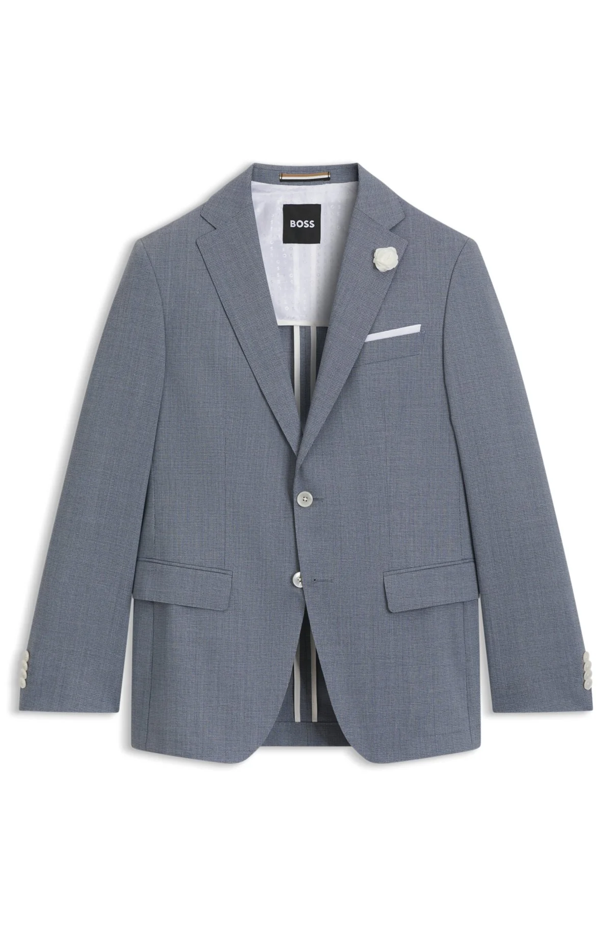 SLIM-FIT SUIT JACKET IN A PATTERNED WOOL BLEND - 1