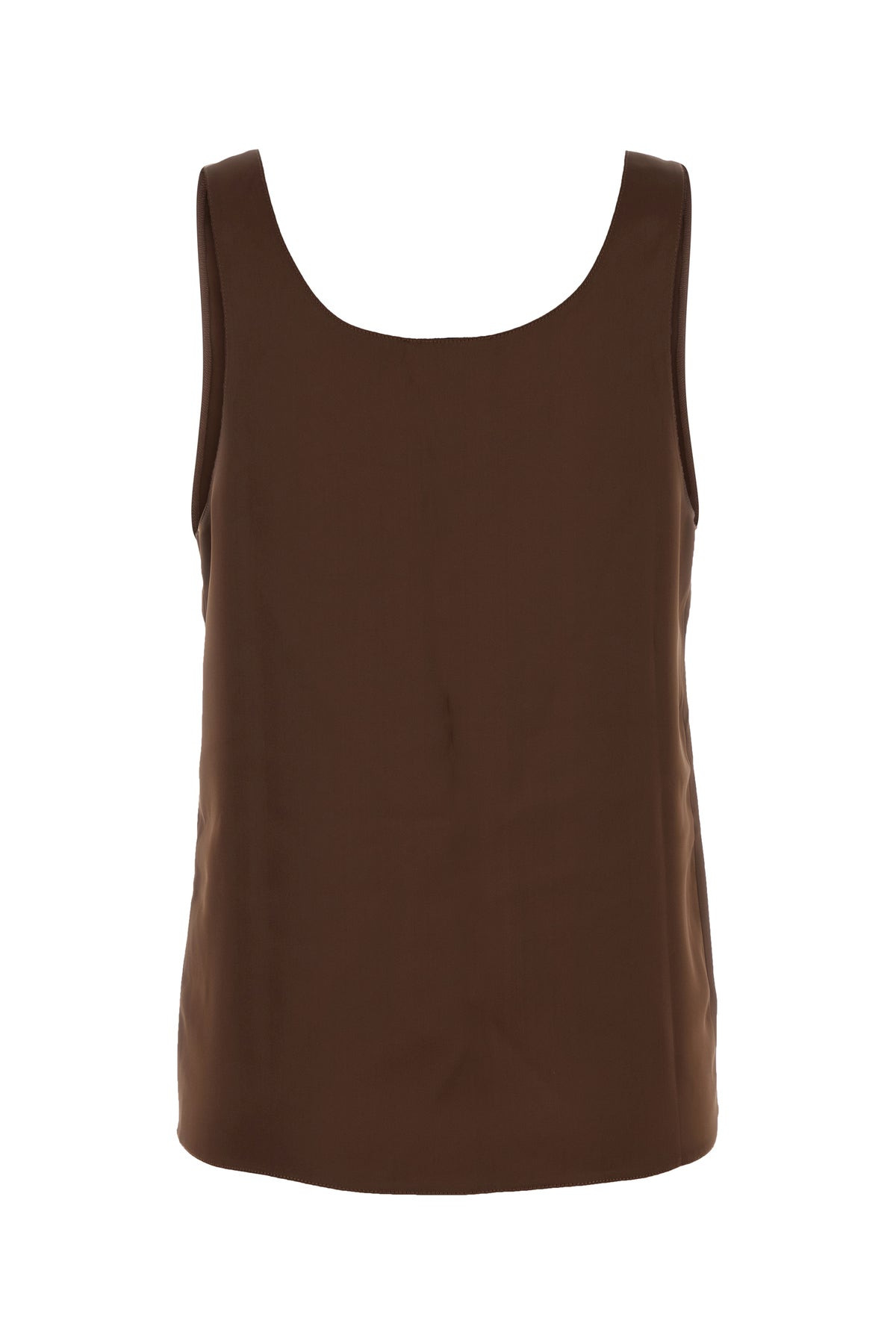 Brown satin tank top - 2
