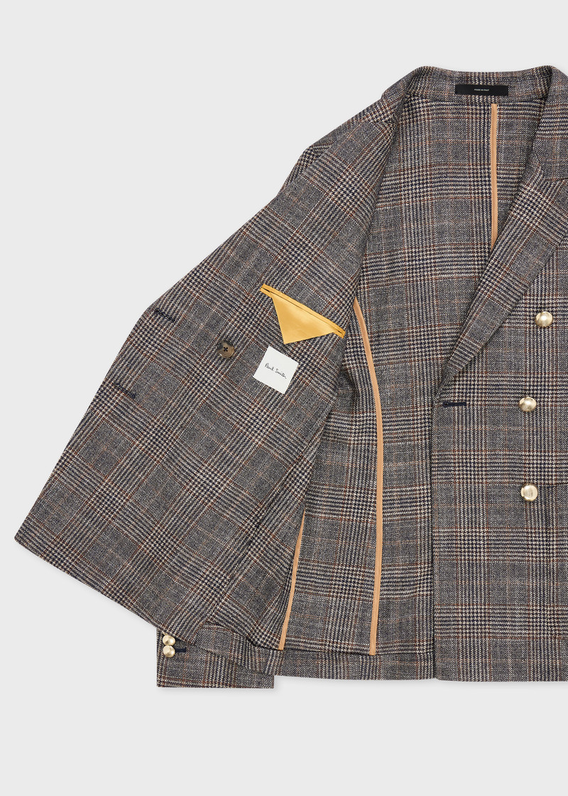 Women's Check Double Breasted Blazer 4