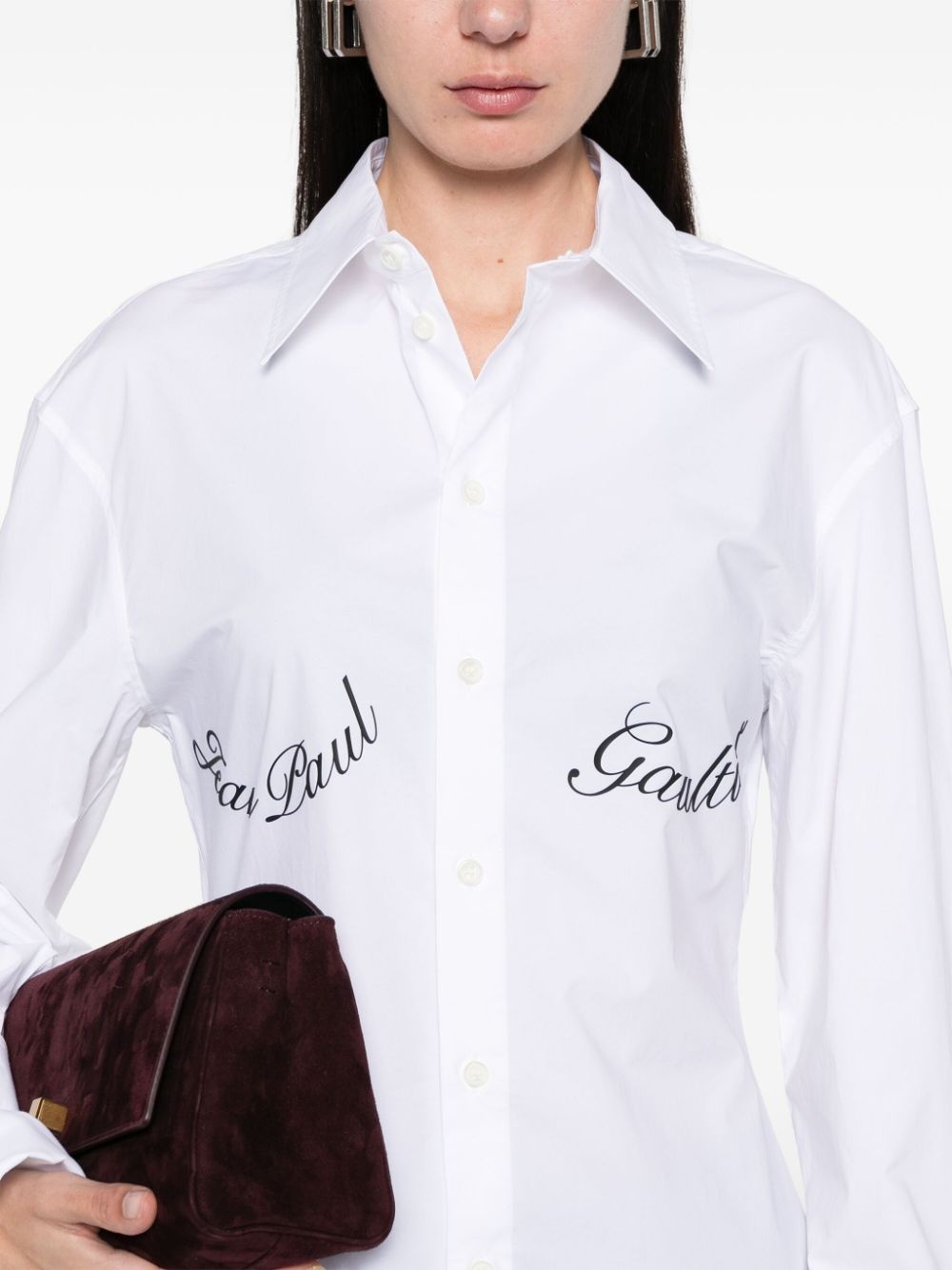 printed poplin shirt - 5