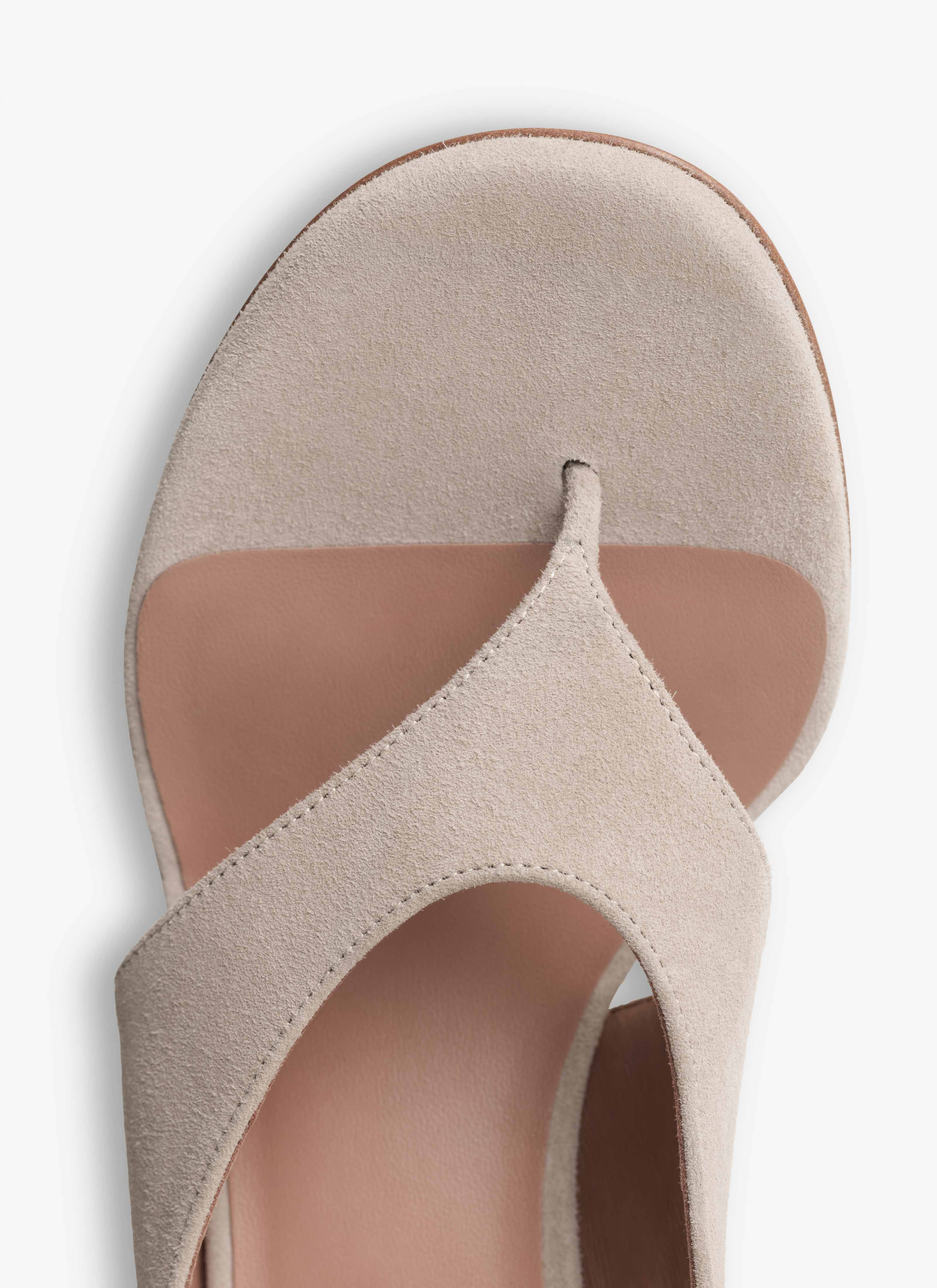 CUBE THONG MULES IN SUEDE GOATSKIN - 5