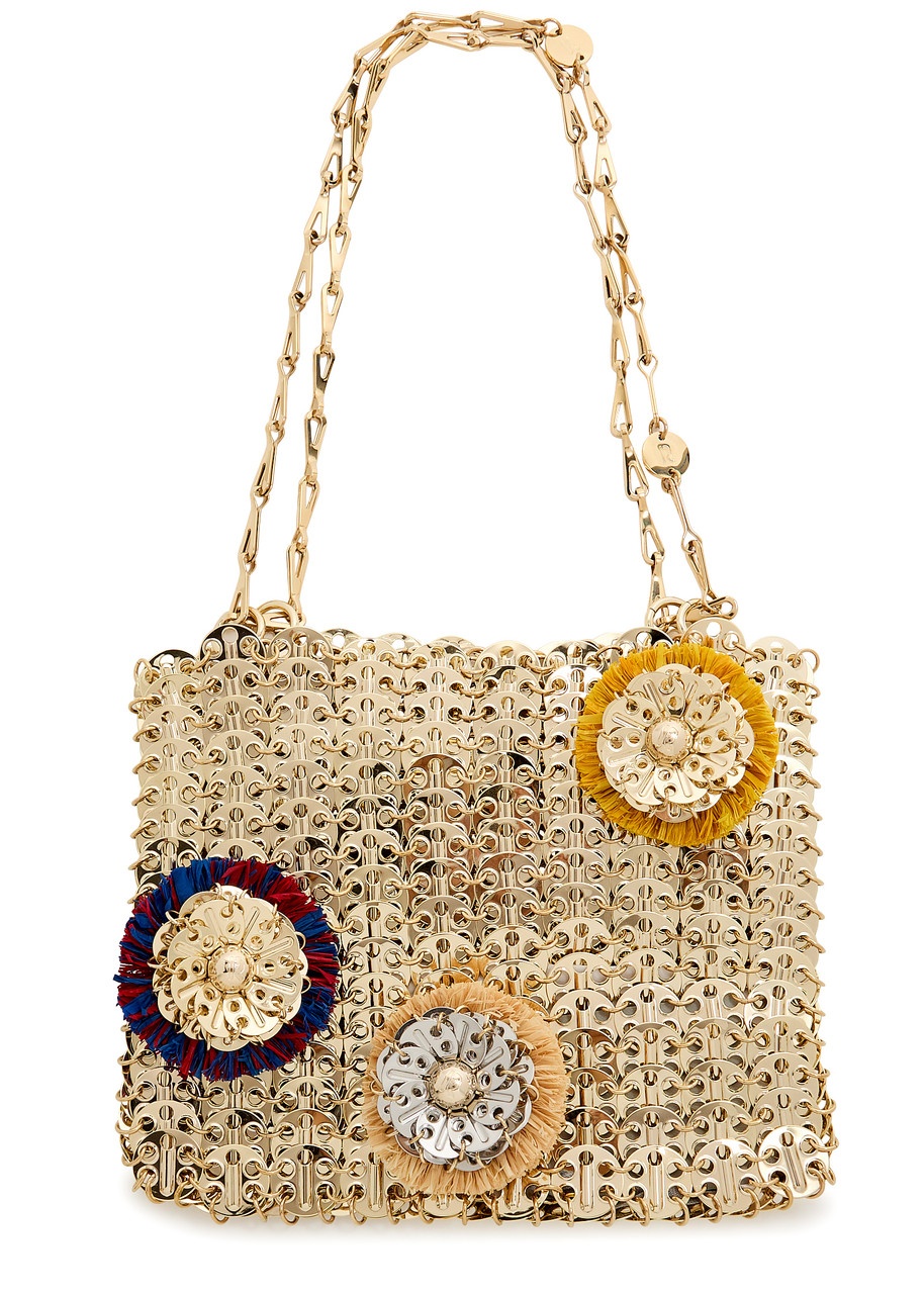 Rabanne Floral-appliqué Disc Shoulder bag - 1