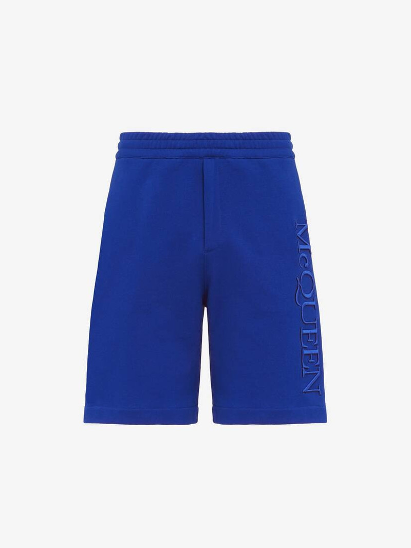 Men's Logo Embroidery Shorts in Galactic Blue - 1