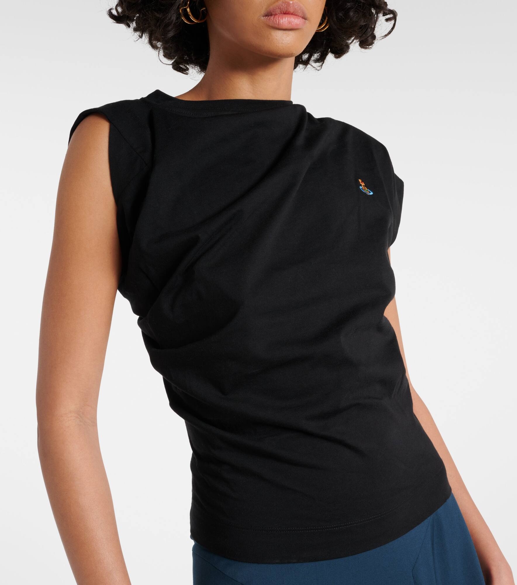 Asymmetric cotton top - 5