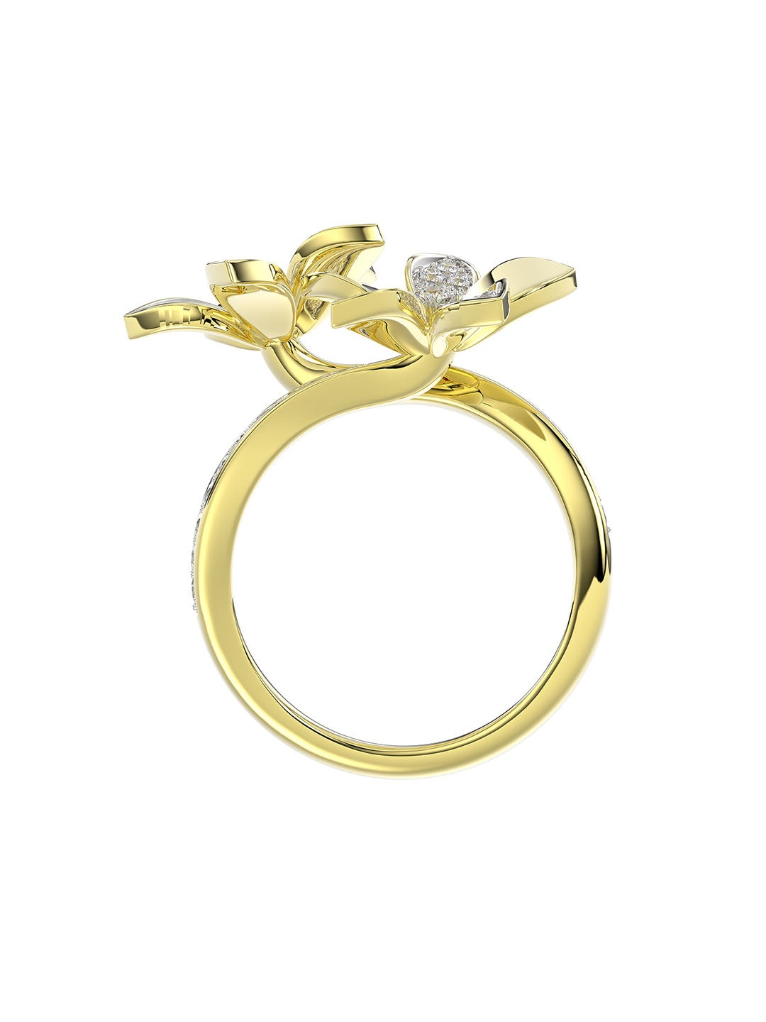 WILD FLOWER YELLOW GOLD RING - 2