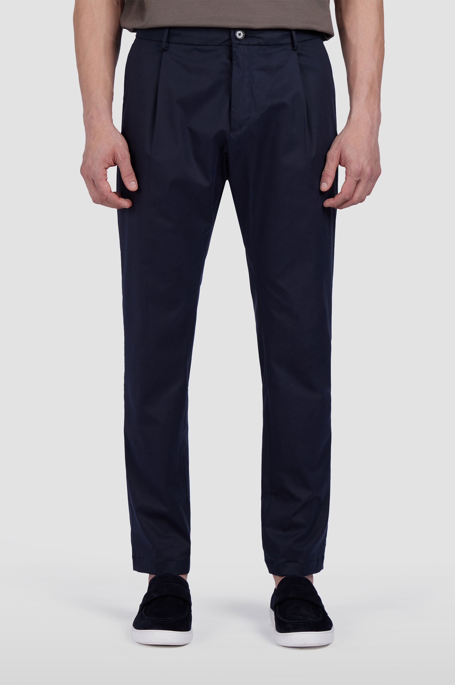 CHINO PANTS IN COTTON AND STRETCH TENCEL - 6