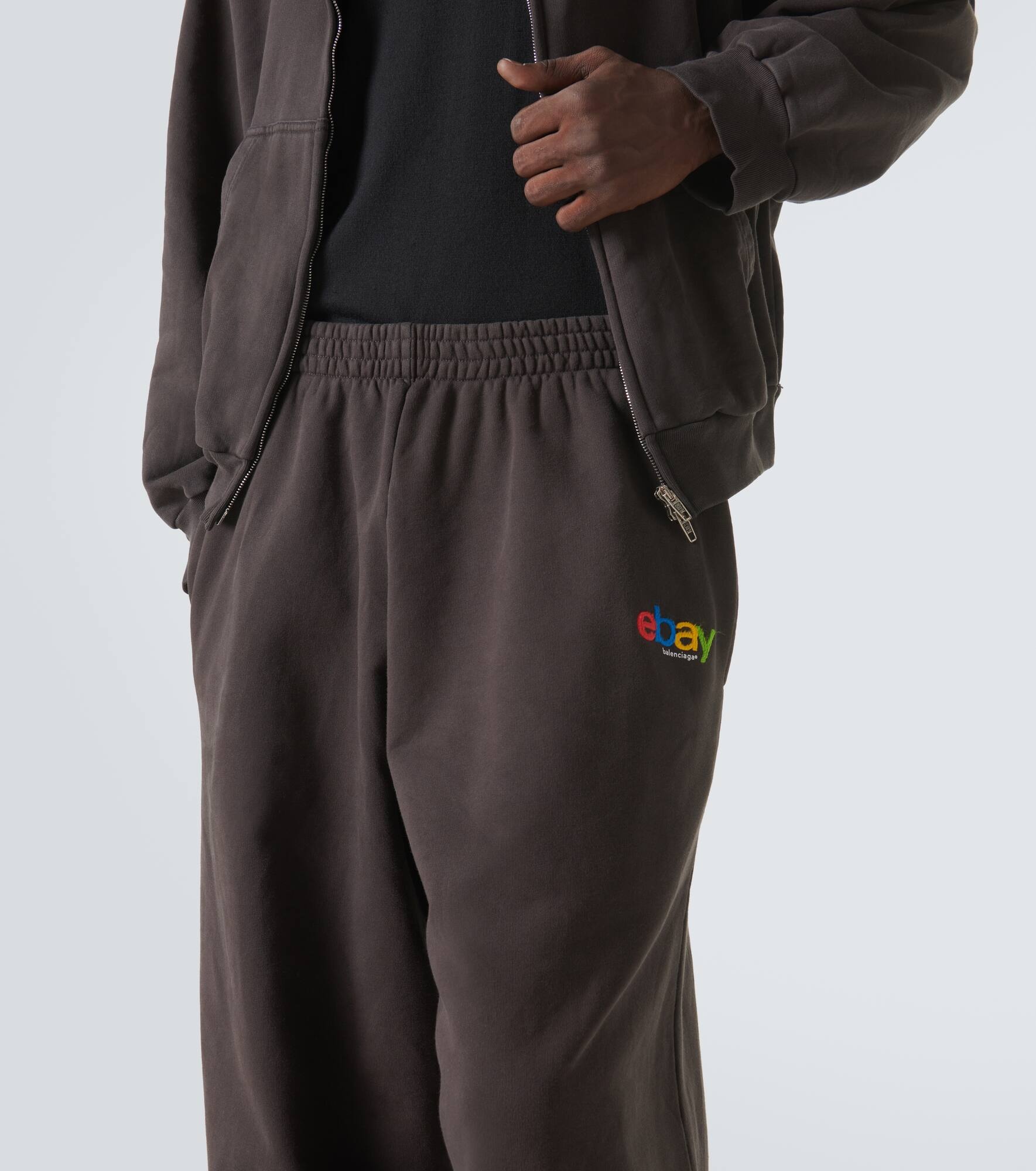 Printed cotton jersey sweatpants - 5