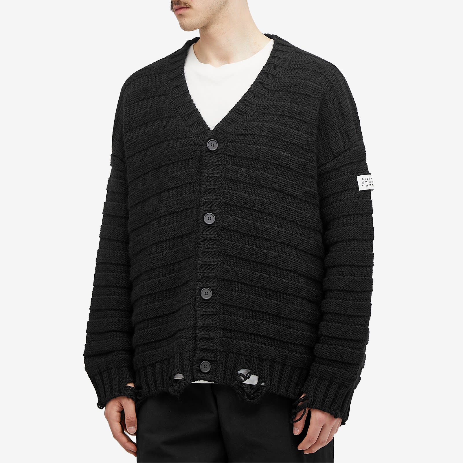 MM6 Maison Margiela Horizontal Rib Cardigan - 2