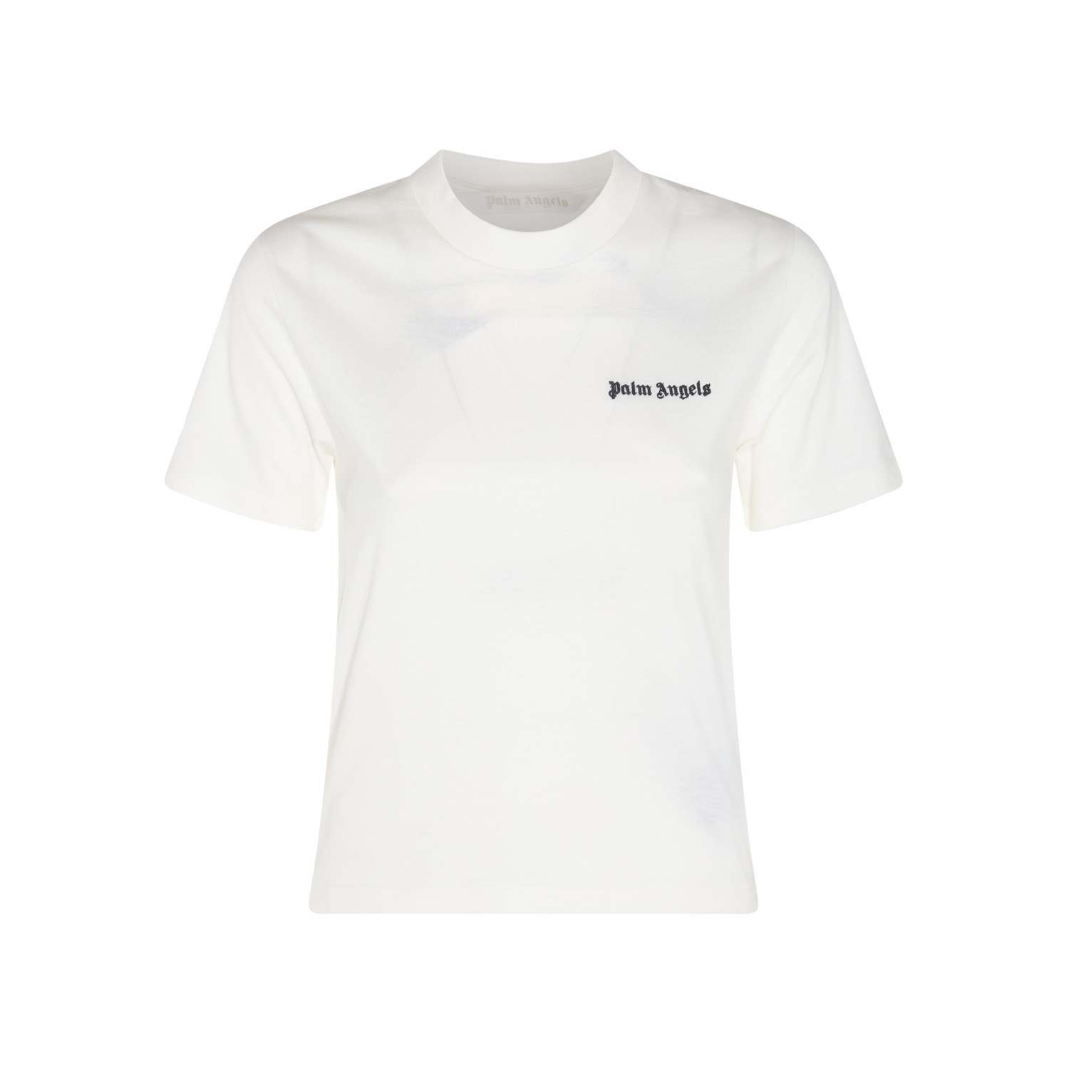 WHITE AND BLACK COTTON T-SHIRT - 1