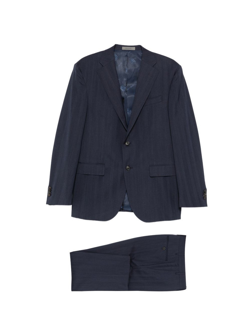 pinstripe tailored suit 1
