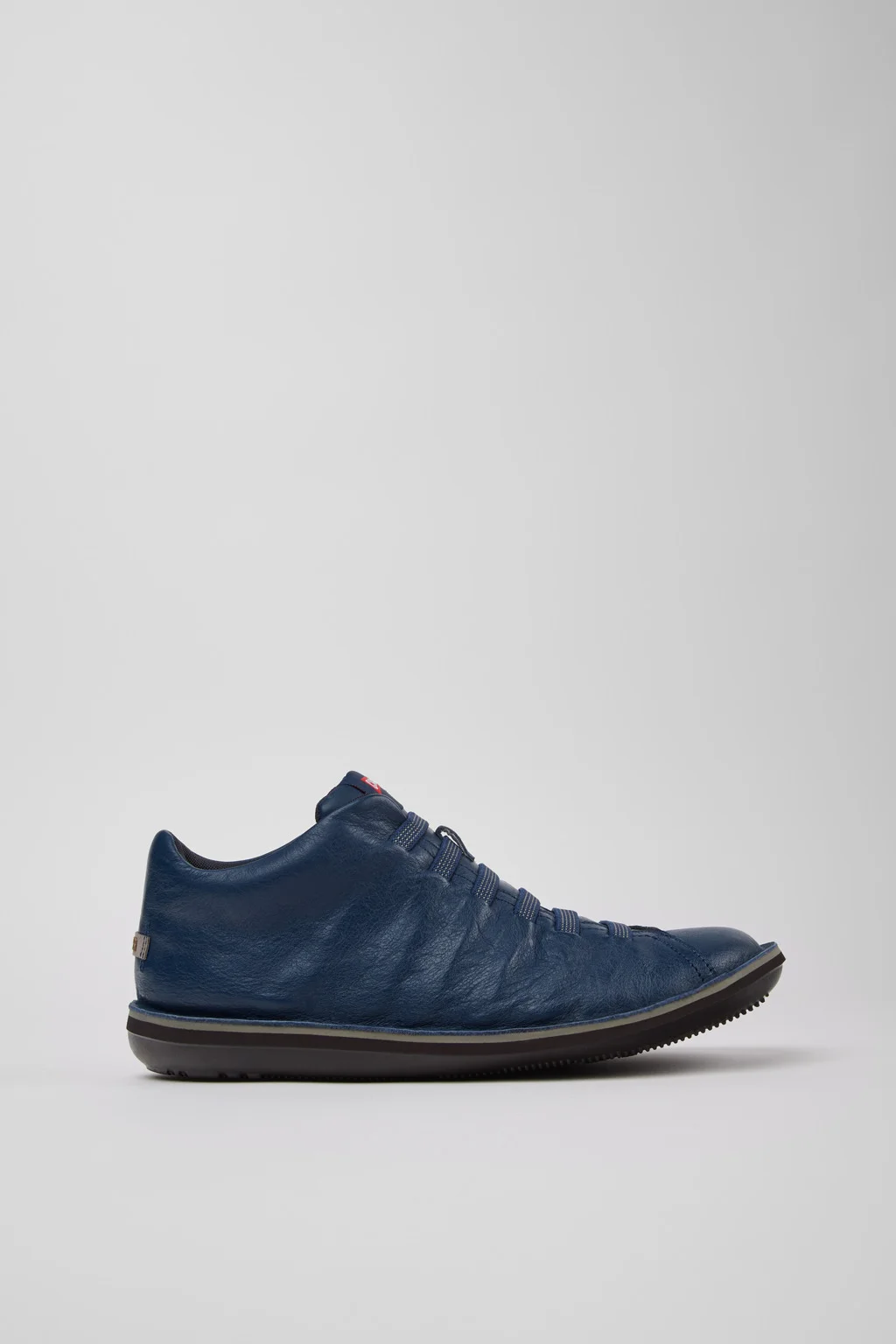 Beetle Blue Leather Ankle Boots for Men. - 1