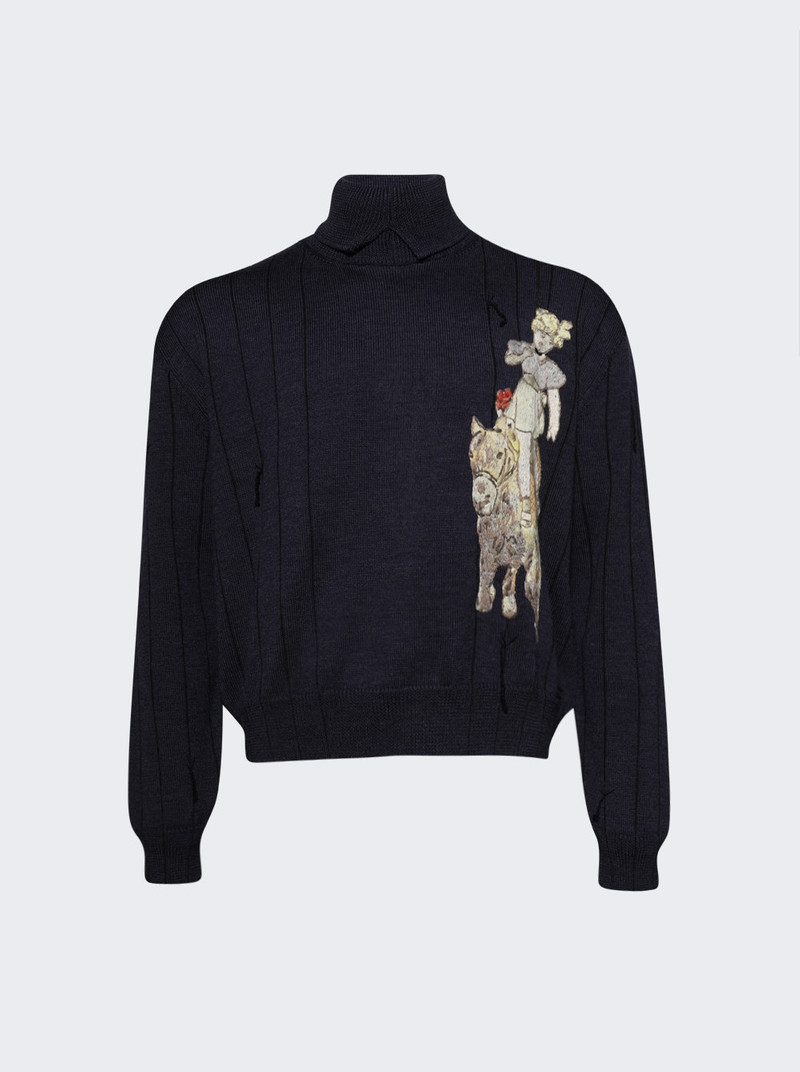 Broken Rope Turtleneck Indigo 1