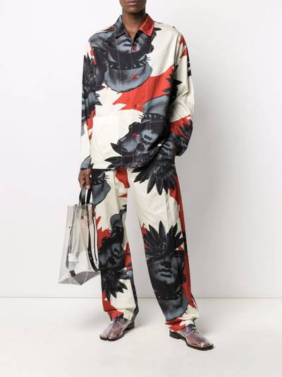 UNDERCOVER two-piece print suit outlook