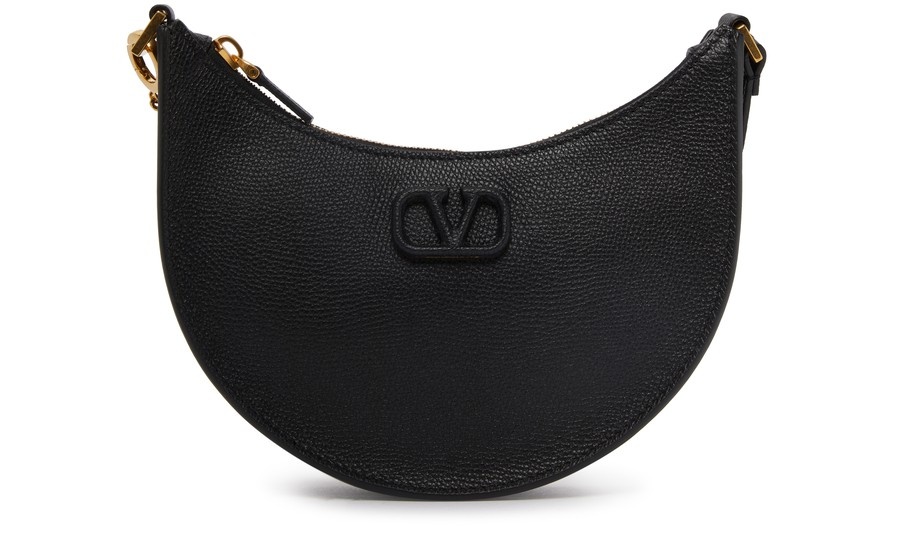 【Valentino】MINI HOBO VLOGO SIGNATURE◆7W2P0AK3SNP Valentino Garavani VLogo Signature Mini Hobo Bag in Grainy