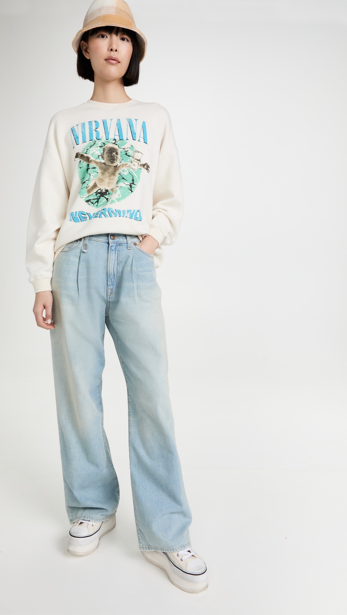 Damon Pleated Wide Leg Jeans - 4