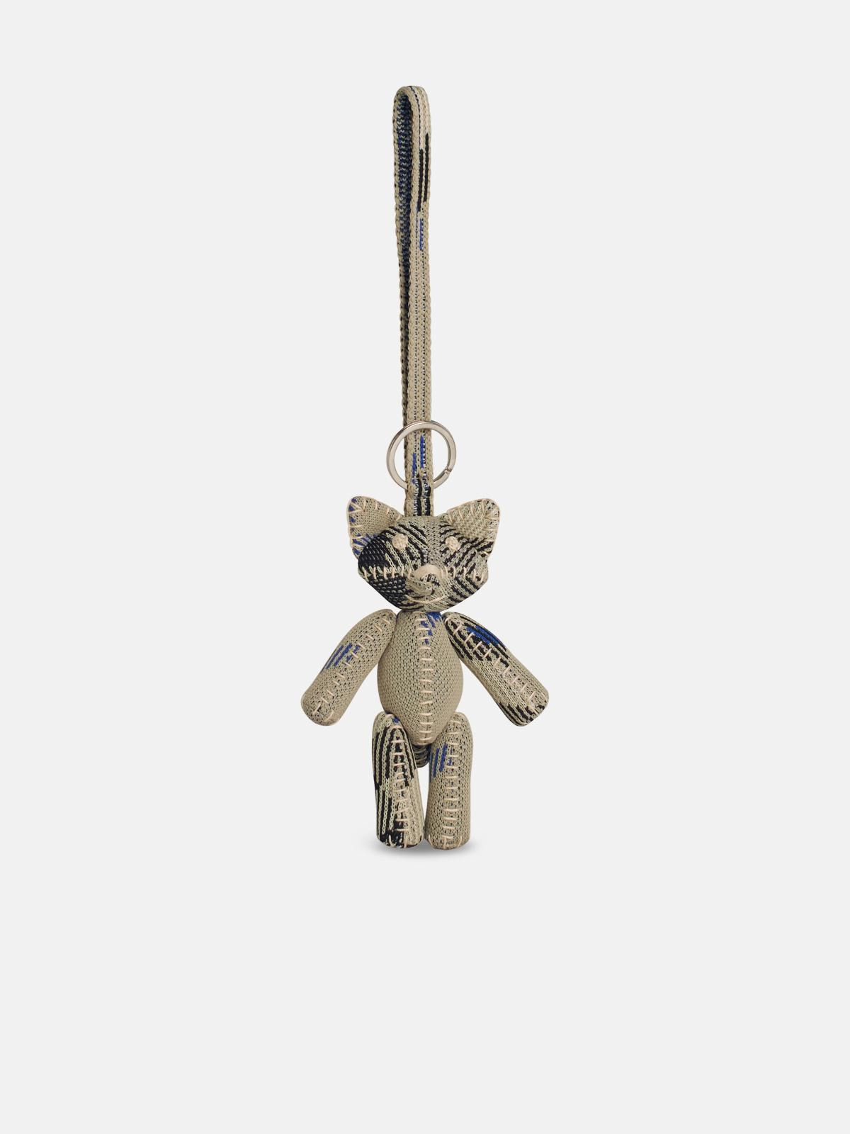'FOXY' BEIGE POLYAMIDE KEYRING - 1