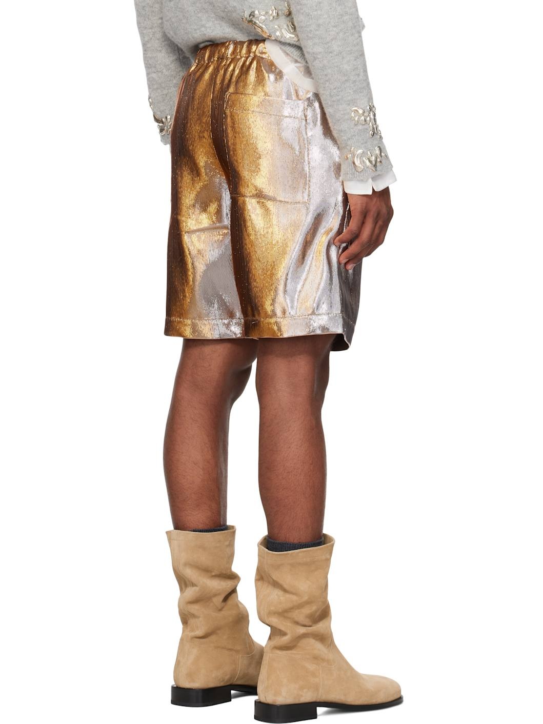 Gold Lamé Shorts - 3