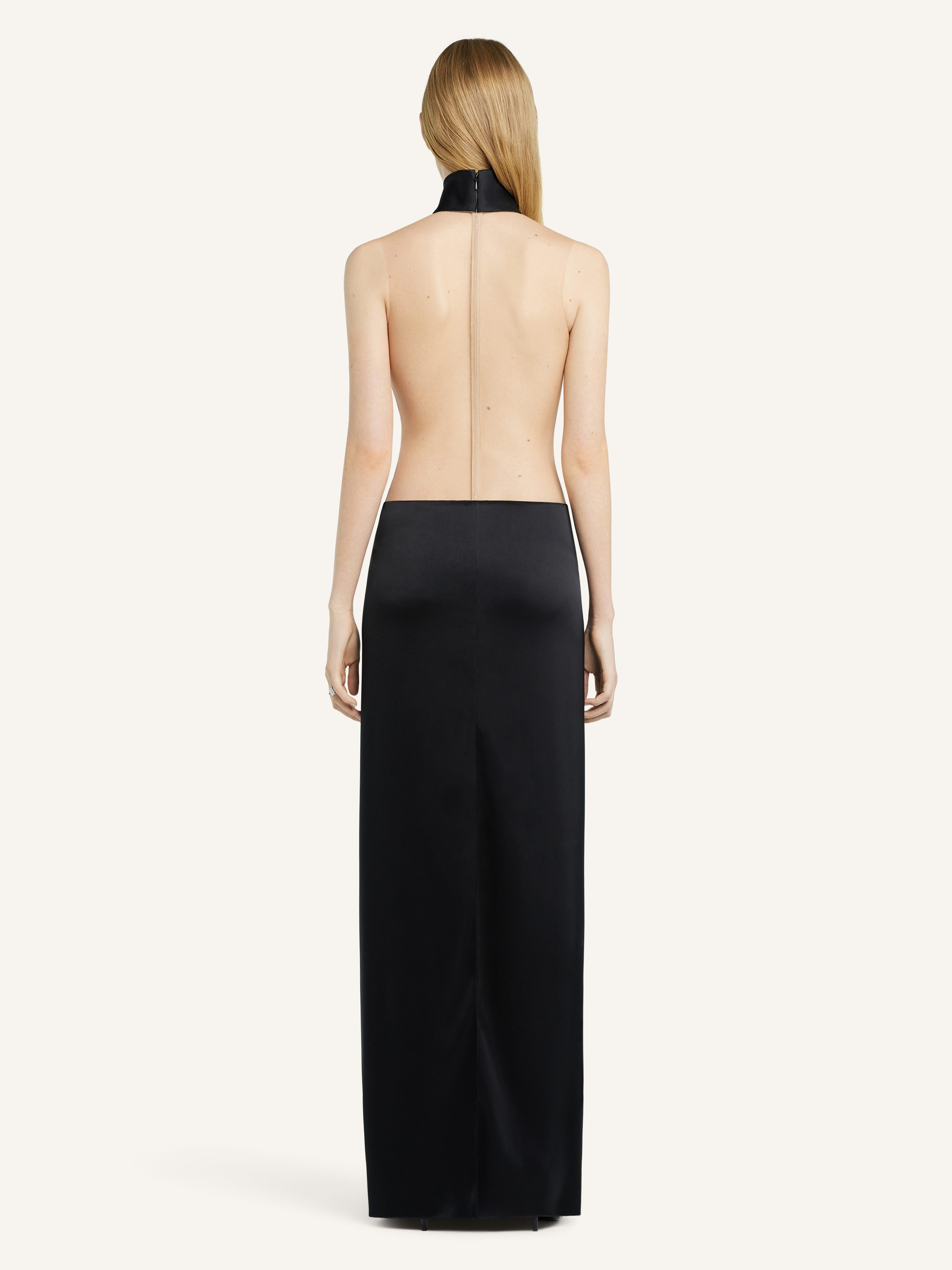 ILLUSION SATIN DRESS - 4