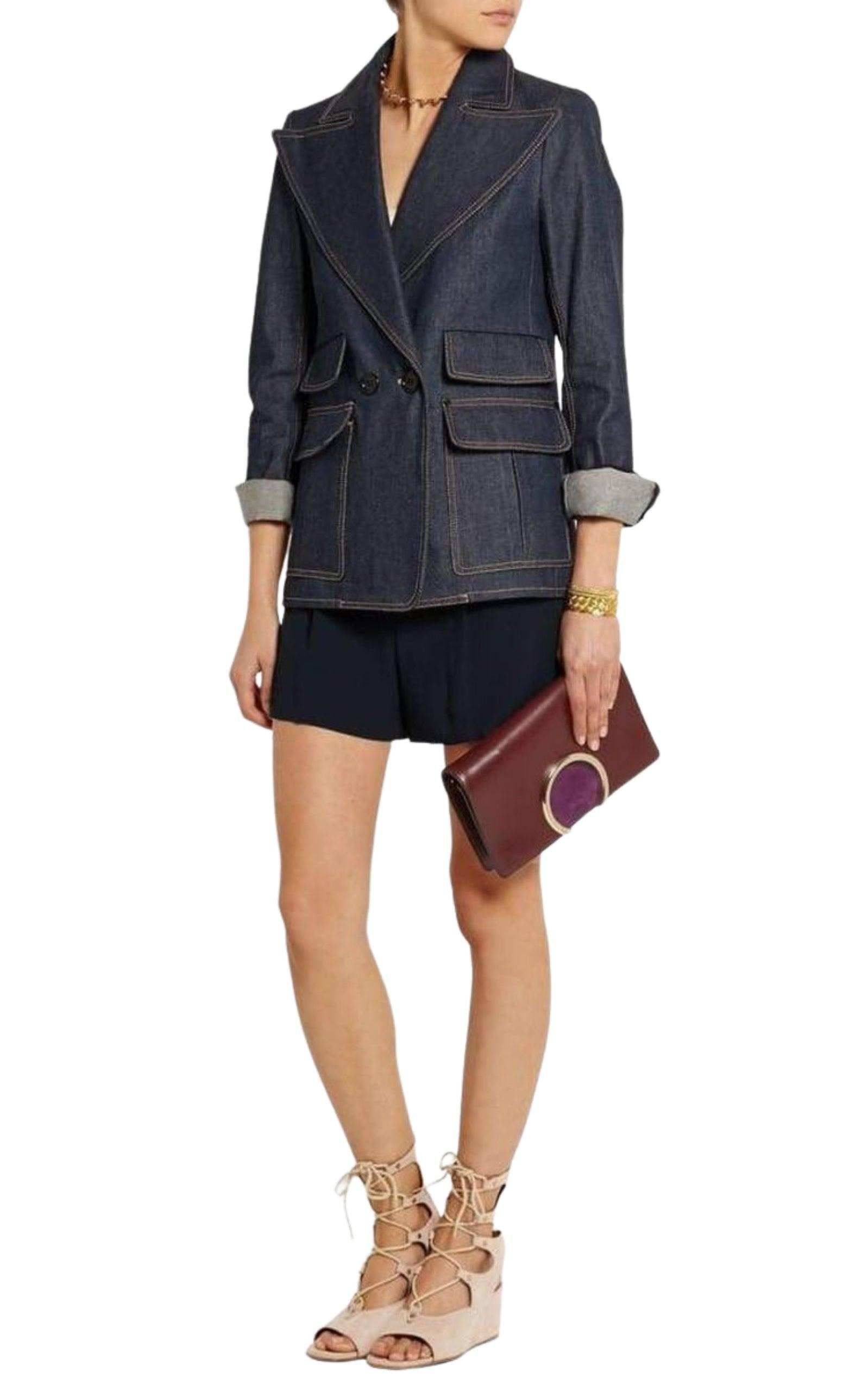 Gabrielle Burgundy Leather Clutch - 2
