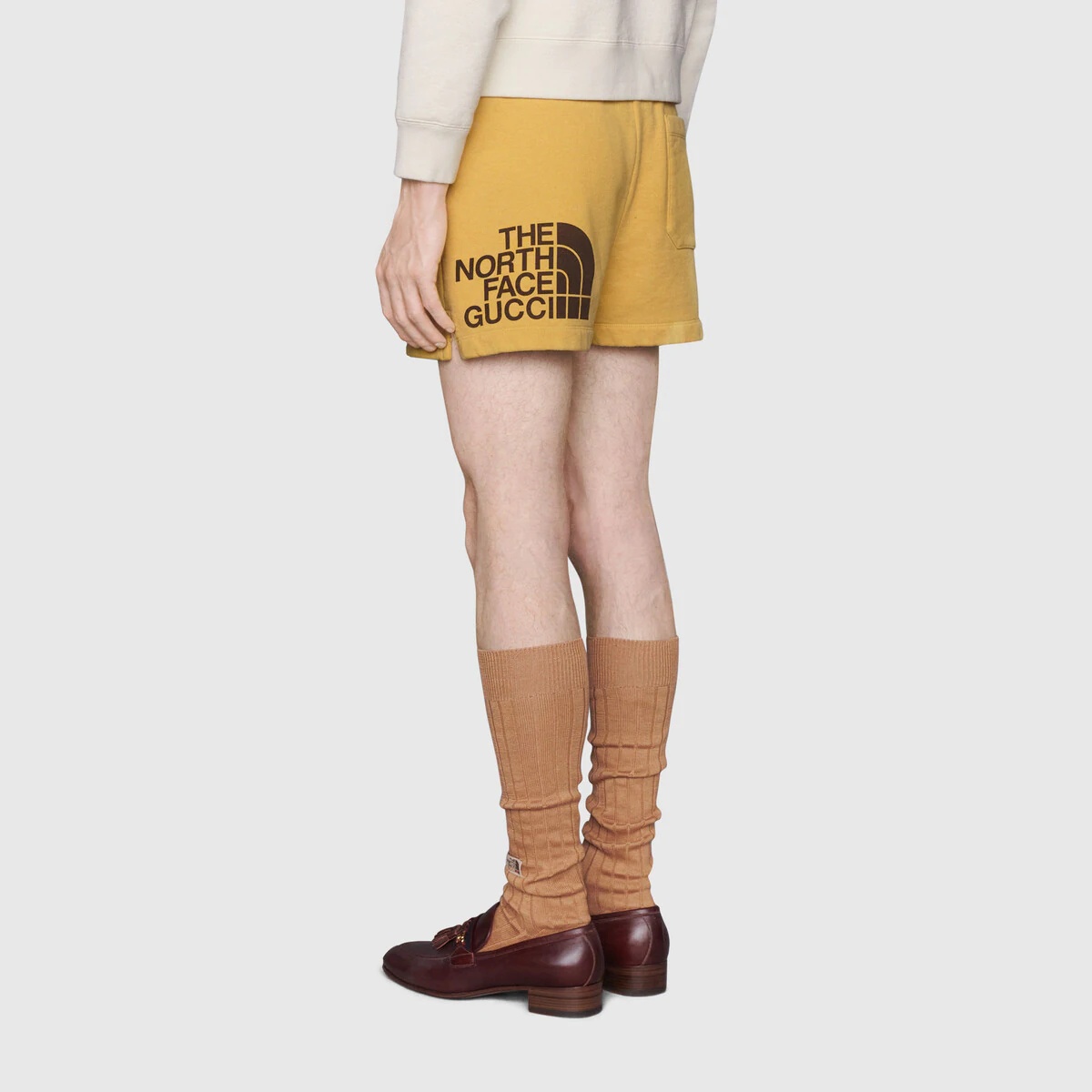 The North Face x Gucci Web print cotton shorts - 4
