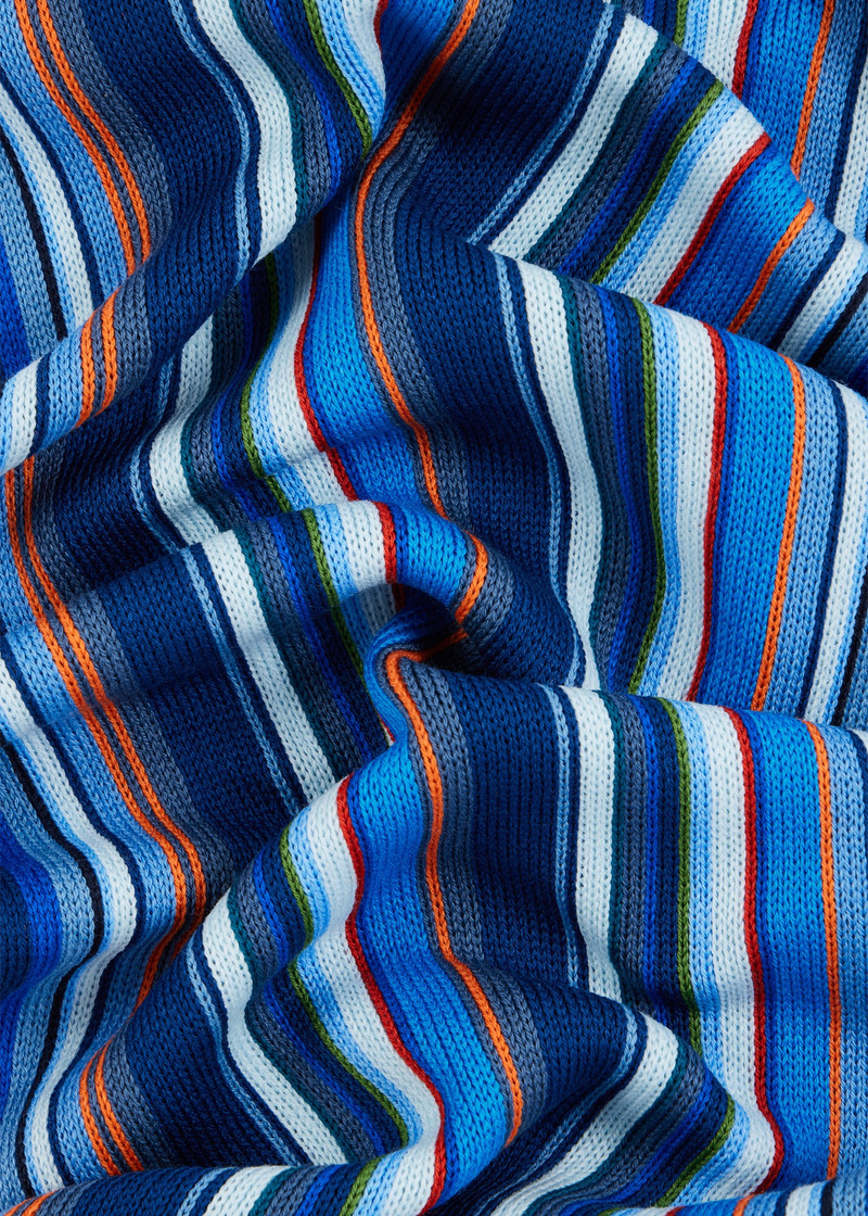 Blue Multicolour Stripe Scarf 4