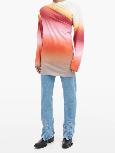 Y/Project Twisted gradient-cotton long-sleeved T-shirt outlook