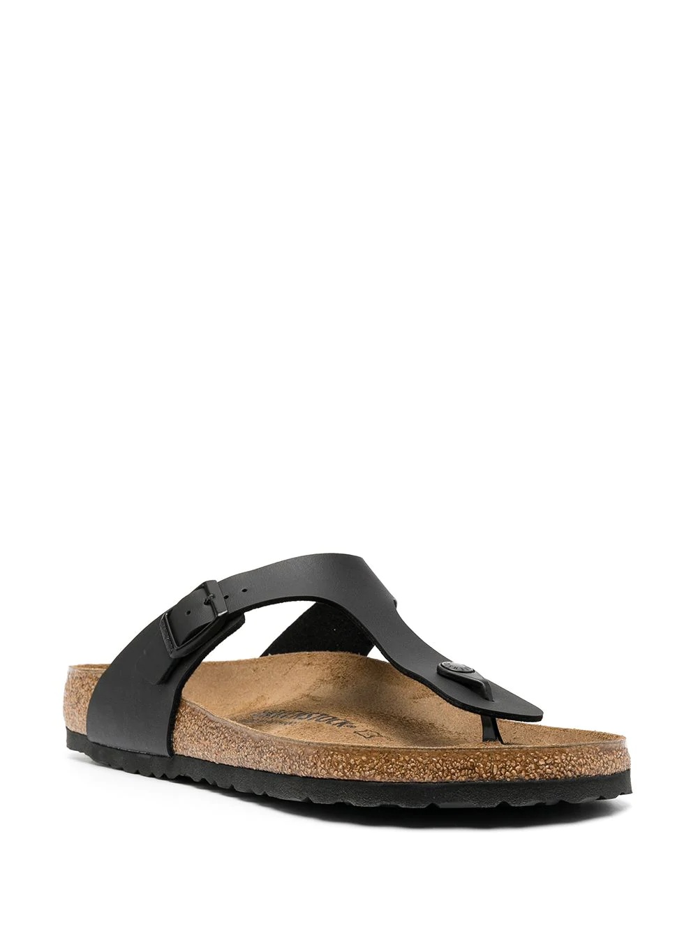 leather buckle flip flops - 2