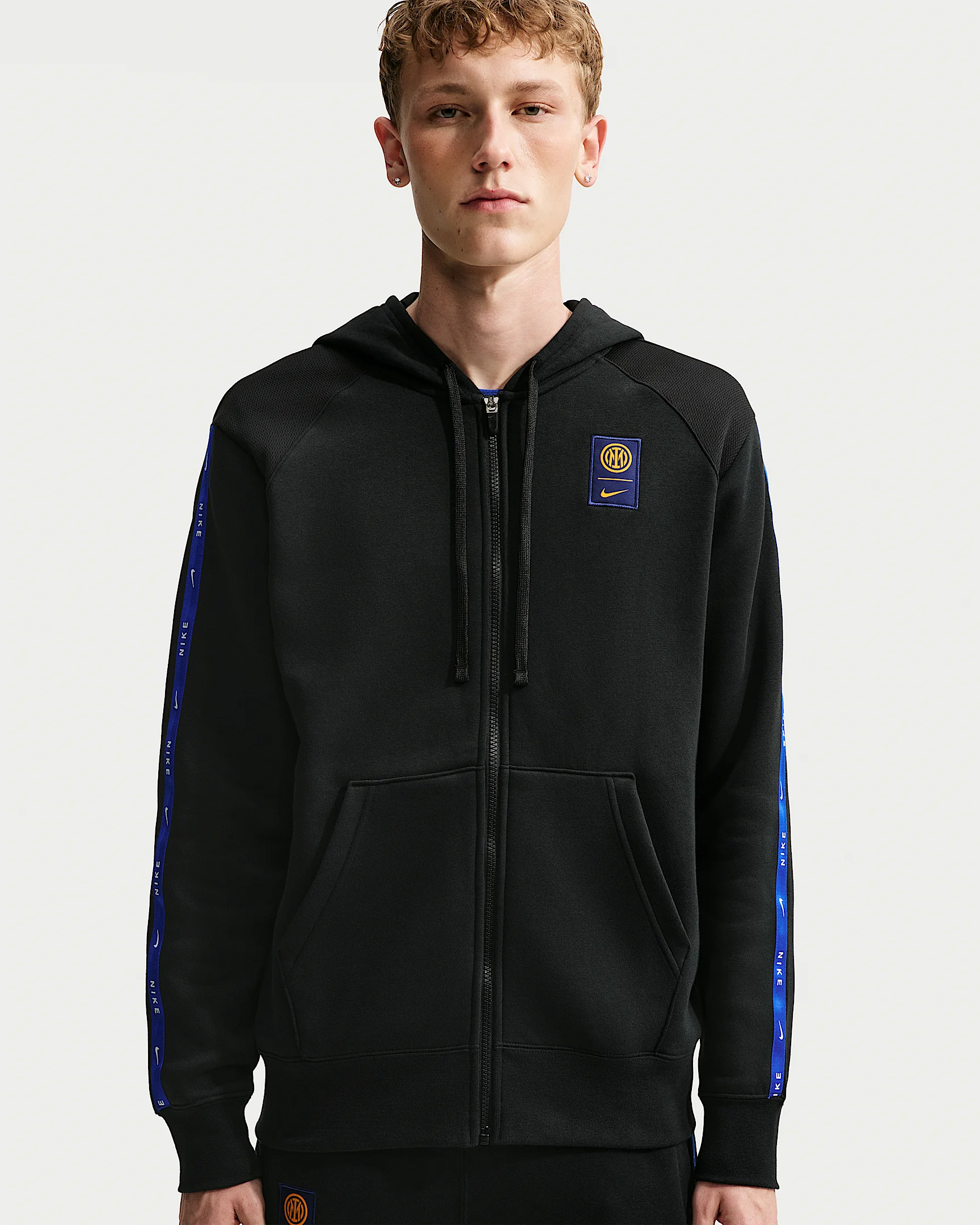 Inter Milan City Side Men's Nike Soccer Full-Zip Fleece Hoodie - 1