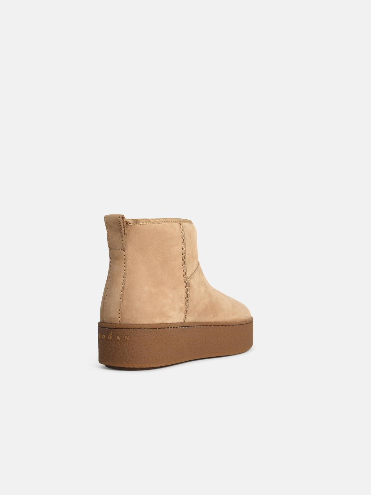 BEIGE SUEDE ANKLE BOOTS - 3